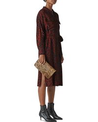 Whistles Jungle Cat Utility Shirt Dress - Red