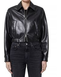 Agolde - X Shoreditch Ski Club Essie Leather Cropped Jacket - Lyst