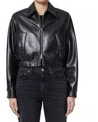 Agolde - X Shoreditch Ski Club Essie Leather Cropped Jacket - Lyst