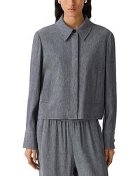 Theory - Cropped Denim Jacket - Lyst