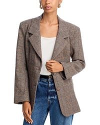 Aqua - Button Front Blazer - Lyst