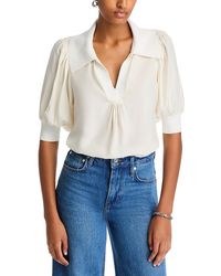 Cinq À Sept - Weldon Collared Silk Blouse - Lyst