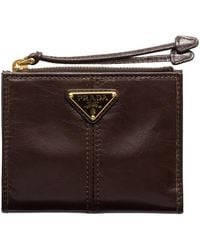 Prada - Small Leather Wallet - Lyst