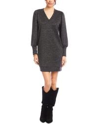 Karen Kane - Puffed Sleeve V Neck Dress - Lyst