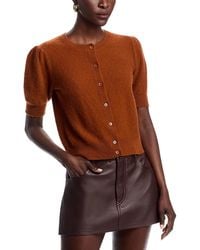 FRAME - The Cashmere Pointelle Cardigan - Lyst