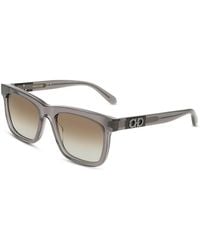 Ferragamo - Color Block Keyhole Bridge Rectangular Sunglasses, 55Mm - Lyst