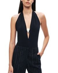 Nocturne - Halter Deep V Blouse - Lyst