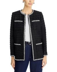 Aqua - Trapeze Tweed Jacket - Lyst