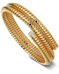Marina B - 18K Trisolina Diamond Triple-Wrap Bangle Bracelet - Lyst