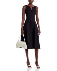 Aqua - Paneled Midi Dress - Lyst