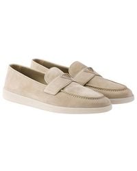 Prada - Suede Loafers - Lyst