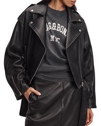 Rag & Bone - Penelope Leather Moto Jacket - Lyst