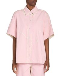 Marni - Denim Cocoon Button Front Shirt - Lyst