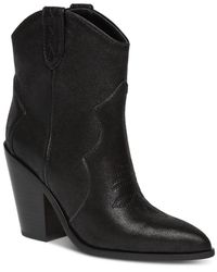 PAIGE Porter Pull On Western High Heel Boots in Brown | Lyst