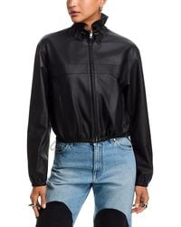 Alexander Wang - Shrunken Leather Track Jacket - Lyst