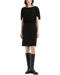 Emporio Armani - Batwing Sleeve Techno Cady Dress - Lyst