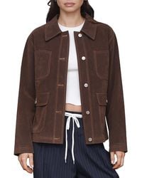 Avec Les Filles - Faux Suede Barn Jacket - Lyst