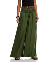 Aqua - Smocked Waist Pants - Lyst