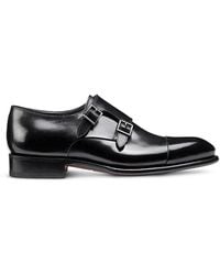 Santoni - Carter Cap Toe Double Monk Strap Dress Shoes - Lyst