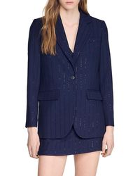 Sandro - Sequin Stripe Suit Jacket - Lyst