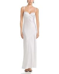 L'Agence - Sayla Silk Bias Cut Maxi Dress - Lyst