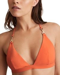 Reiss - Riah Fixed Triangle Bikini Top With Trim - Lyst
