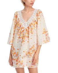 Aqua - X Ava Phillippe Placed Floral Print Mini Dress - Lyst