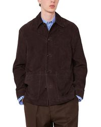 Officine Generale - Silvio Suede Leather Jacket - Lyst