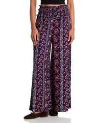Aqua - Smocked Waist Pants - Lyst