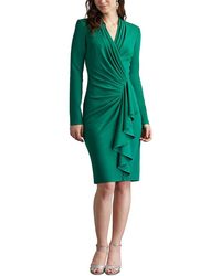 Tadashi Shoji - Markum Long-Sleeve Flounce Dress - Lyst