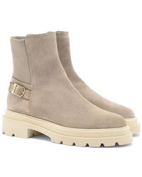 Santoni - Suede Leather Boots - Lyst
