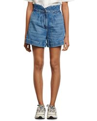 Sandro Ness High - Rise Denim Shorts In Blue Vintage
