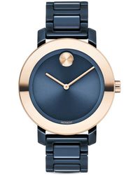 Movado Leather Bold Evolution Watch in 