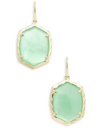 Kendra Scott - Daphne Large Hexagon Stone Drop Earrings - Lyst