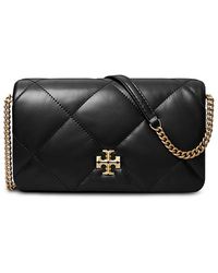 Tory Burch - Kira Diamond Quilted Leather Chain Wallet - Lyst