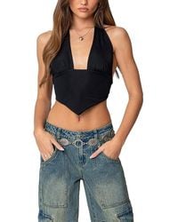Edikted - Open Back Triangle Halter Top - Lyst