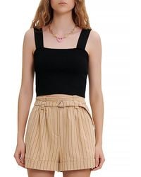 Maje - Maclyna Square Neck Crop Top - Lyst