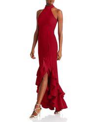 Aqua - Racerback Ruffle Hem Gown - Lyst