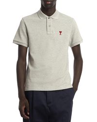 Ami Paris - Classic De Coeur Regular Fit Polo Shirt - Lyst