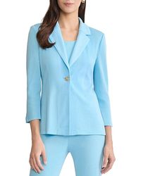 Ming Wang - Tailored Single-Button Knit Jacket - Lyst