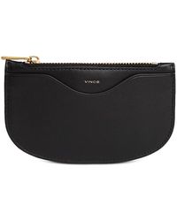 Vince - Half Moon Leather Card Case - Lyst