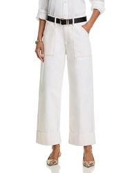 FRAME - The Utility Trouser High Rise Ankle Wide Leg Jeans - Lyst