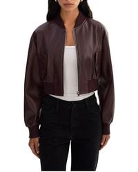 Lamarque - Evelin Faux Leather Bomber Jacket - Lyst