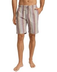 Hanro - Linen Cotton Printed Short Pajama Pants - Lyst