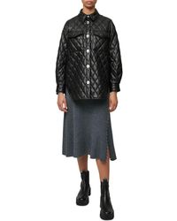 Maje Baneta Quilted Faux Leather Jacket - Black