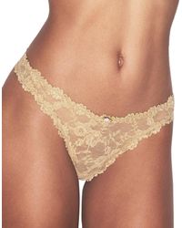Skims - Stretch Lace Dipped Waist Thong - Lyst