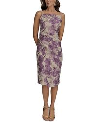 Donna Karan - Floral Jacquard Midi Sheath Dress - Lyst