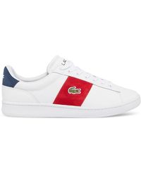 Lacoste - Carnaby Set Cigar Bar Lace Up Sneakers - Lyst