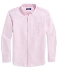 Vineyard Vines - Surfside Regular Fit Button Down Linen Shirt - Lyst