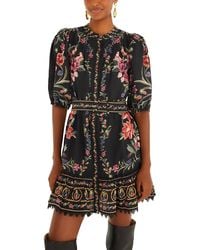 FARM Rio - Belle Garden Mini Dress - Lyst